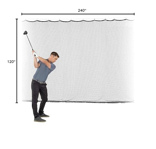 WhiteFang Sports Netting - Hitting Net for Golf, Baseball, Hockey, Soccer, LAX and More - 10 ft, 15 ft, 20 ft