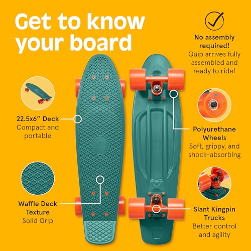 WhiteFang Quip Mini Cruiser Skateboard 22.5