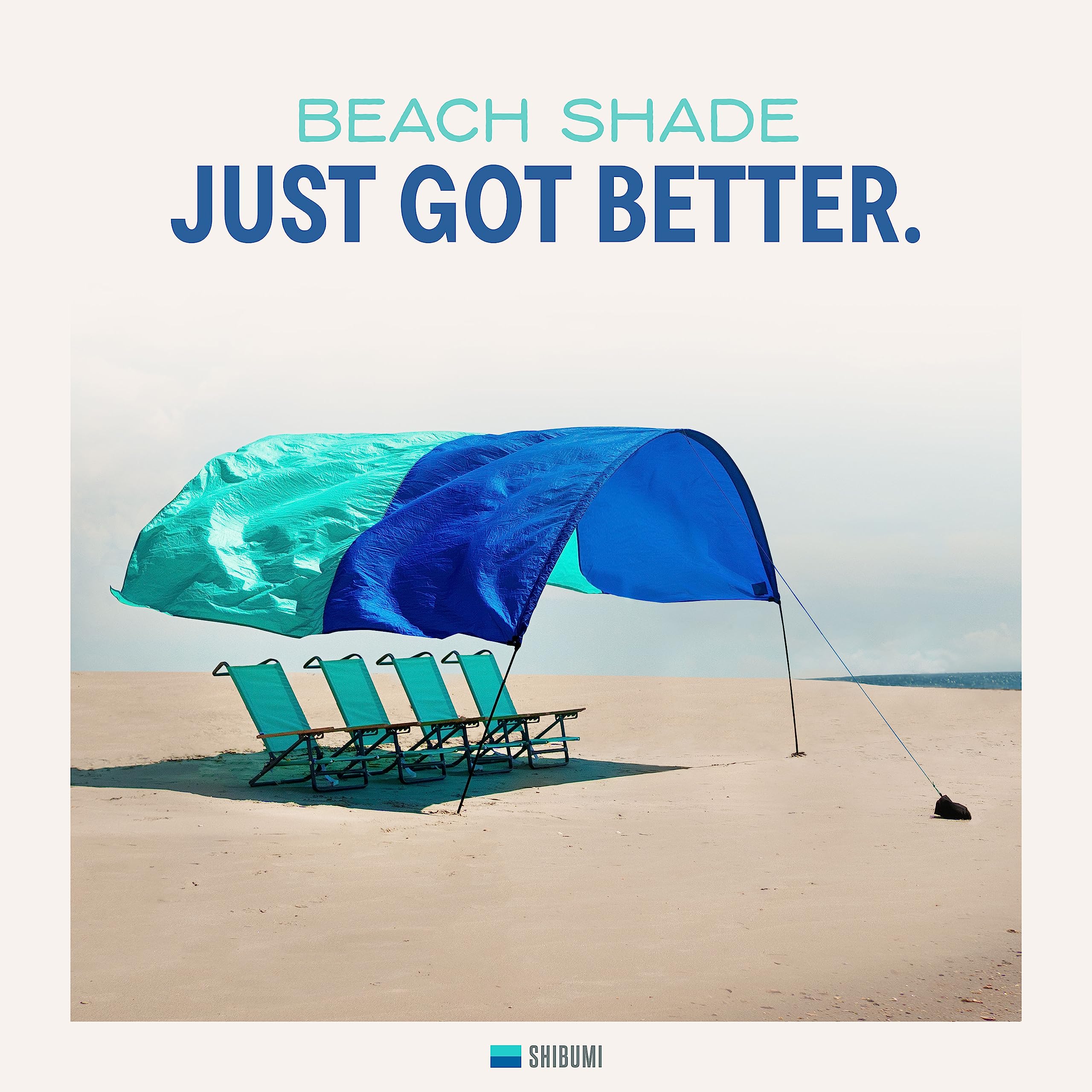 WhiteFang World's Best Beach Shade, The Original Wind-Powered® Beach Canopy, Provides 150 Sq. Ft. of Shade, Compact & Easy to Carry, Sets up in 3 Minutes, Designed in America