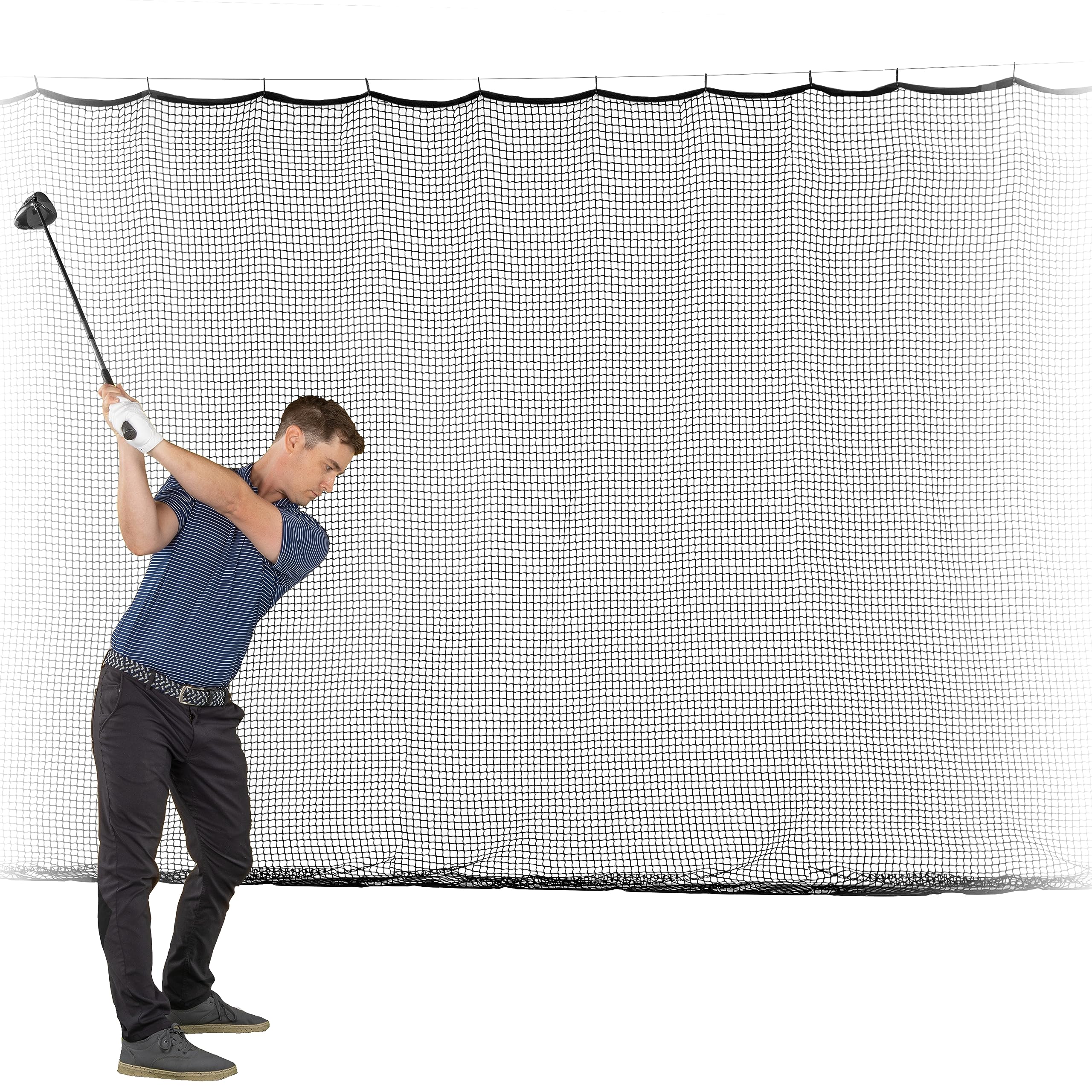 WhiteFang Sports Netting - Hitting Net for Golf, Baseball, Hockey, Soccer, LAX and More - 10 ft, 15 ft, 20 ft